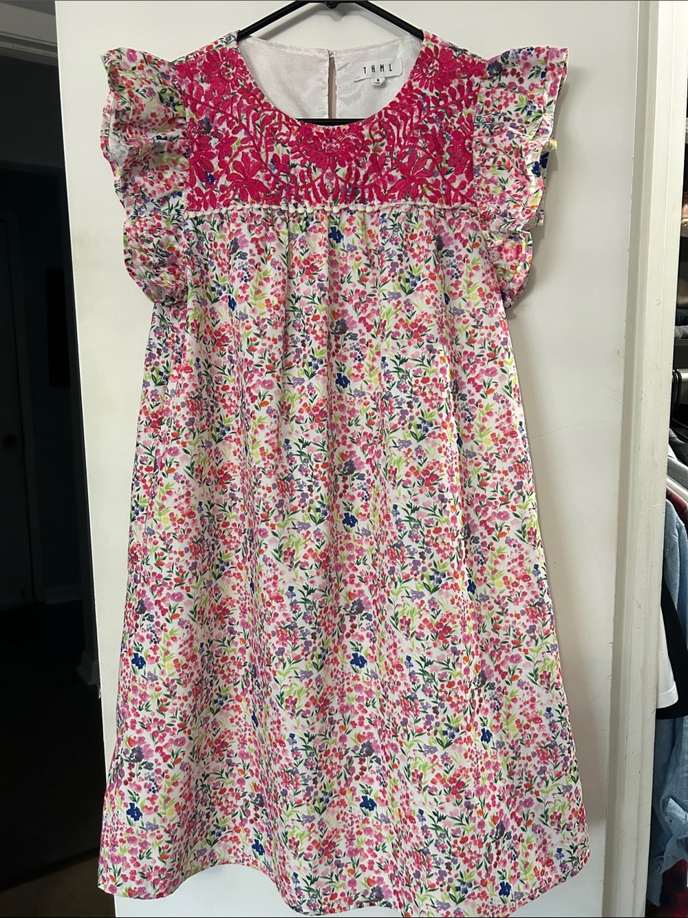 THML Pink Floral Dress Size Small